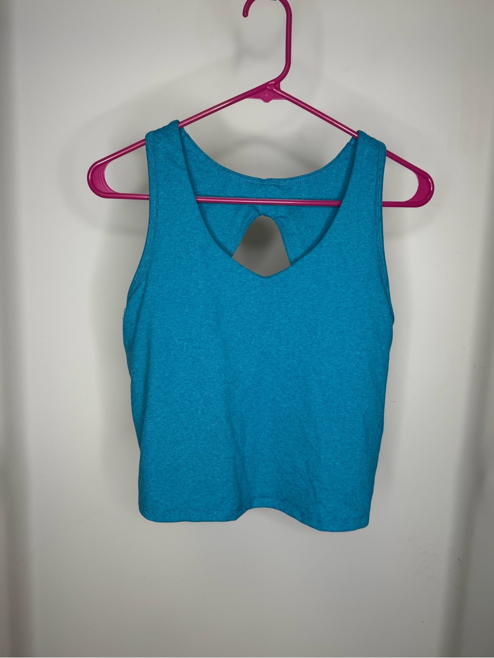 Women’s Teal Sleeveless Crop Top with built in bra - Brand Unspecified